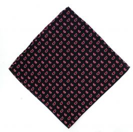 Neckwear and Accessories Black Small Pine Silk Pocket Square Michelsons ...