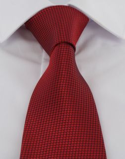 Red Semi Plain Extra Long Polyester Tie