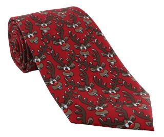 Red Rudolph Polyester Tie