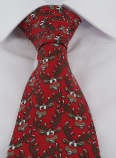 Red Rudolph Polyester Tie