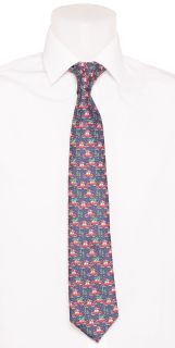 Navy Christmas Tie