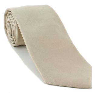 Taupe Plain Polyester Tie