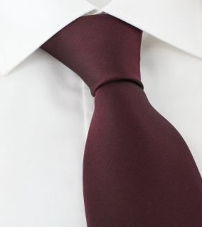 Wine Plain Silk Tie