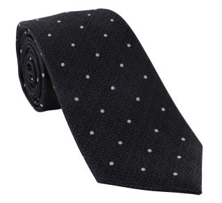 Grey Speckled Texture Spot Silk Tie