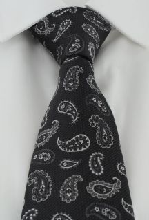 Black Irregular Pine Silk Tie