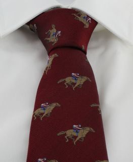 Wine Jockey on Race Horse Silk Tie