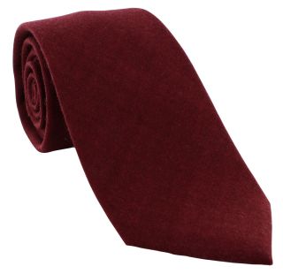 Wine Plain Wool Tie