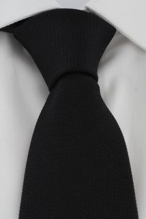 Black Plain Silk Tie