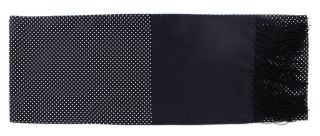 Black Narrow Pin Dot Silk Scarf