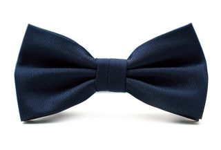 Navy Polyester Bow Tie