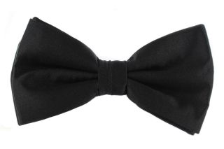 Black Silk Ready Tied Bow Tie