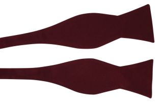 Wine Self Tie Silk Bow