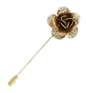 Gold Flower Lapel Pin