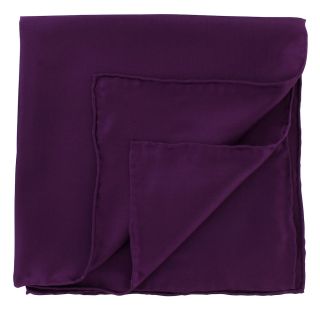 Purple Plain Silk Pocket Square