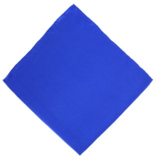 Bright Blue Plain Silk Pocket Square