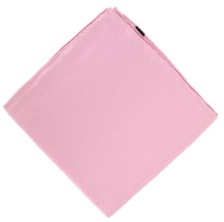 Pink Plain Silk Pocket Square