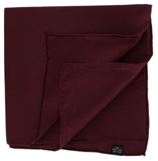 Wine Plain Silk Pocket Square