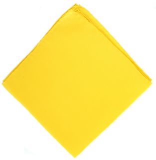 Yellow Plain Silk Pocket Square