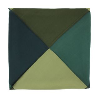 Green 4 Colour Way Silk Pocket Square