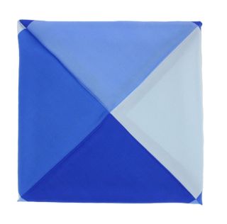 Royal Blue 4 Colour Way Silk Pocket Square