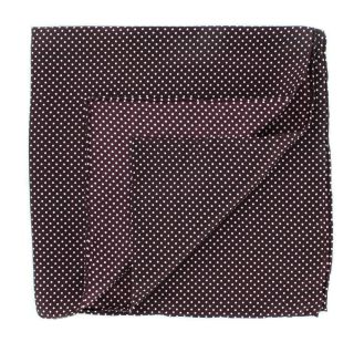 Burgundy Pin Dot Silk Pocket Square