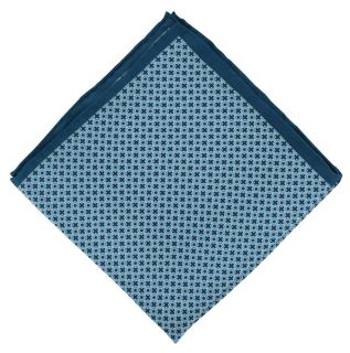 Green Spot Geo Silk Pocket Square