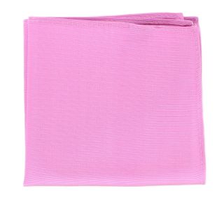 Pink Plain Twill Silk Pocket Square