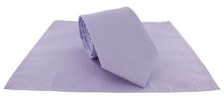 Lilac Semi Plain Tie & Pocket Square Set