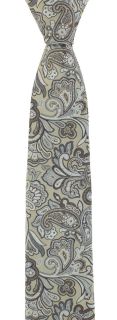 Brown Paisley Tie & Pocket Square Set