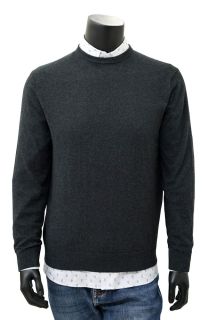 Grey Slim Fit Crew Neck Jumper