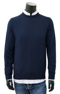 Navy Slim Fit Crew Neck Jumper