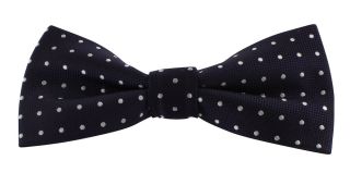 Purple Spot Polyester Bow Tie & Pocket Square Set