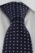 Navy with Light Blue Triple Spot Silk Tie