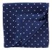 Navy Polka Dot Silk Pocket Square