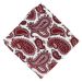 Red Paisley Silk Pocket Square