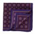 Purple Vintage Medallion Silk Pocket Square