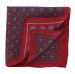 Red Vintage Medallion Silk Pocket Square